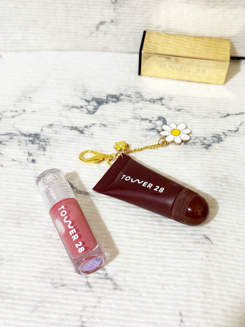 Tower 28 Pink Lip Gloss & Lip Treatment in Sheer Mocha (Added Daisy Bag Charm) - Picture 8 of 14